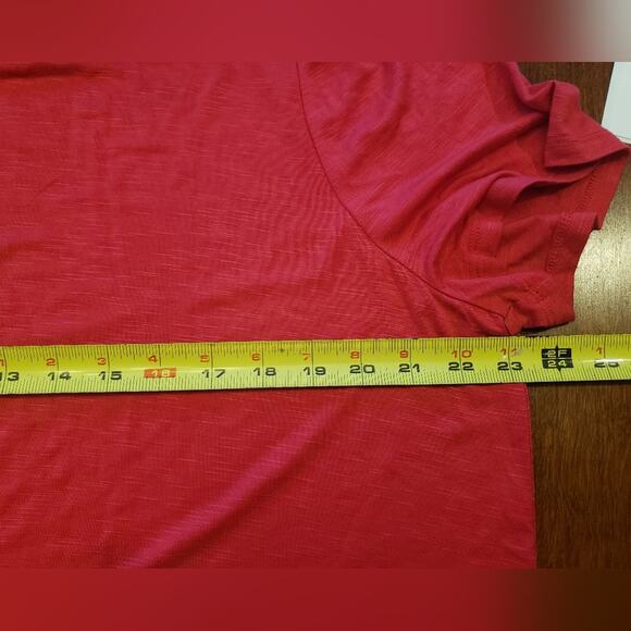 Lane Bryant T Shirt rayon spandex‎ blend sz 18/20 red and rainbow collar - Picture 5 of 6